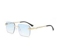 MUTYNE Occhiali da sole da uomo, accessori alla moda, occhiali da sole decorativi senza montatura, parasole versatile da donna (Jianbianlan)