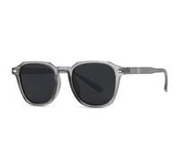 MUTYNE Occhiali da sole da uomo con rivetti quadrati retrò, tonalità alla moda, UV400, da donna (grigio grigio)