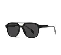 MUTYNE Occhiali da sole quadrati da donna di lusso con doppi ponti, occhiali da sole retrò da uomo con sfumature sfumate, UV400 (grigio nero)
