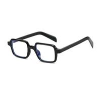 MUTYNE Occhiali da sole quadrati da uomo, con lenti trasparenti UV400, alla moda e di tendenza (nero trasparente)