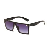 MUTYNE Occhiali da sole quadrati oversize da donna Moda di lusso Flat Top Occhiali da sole colorati con lenti trasparenti Occhiali da sole vintage da uomo, C6, Taglia unica