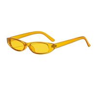 MUTYNE Occhiali da sole retrò Cat Eye da uomo, alla moda, piccoli e stretti, da donna, per esterni, di lusso, UV400 (C10 giallo)