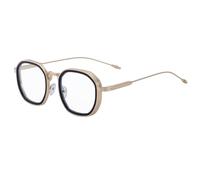 MUTYNE Occhiali da sole retrò da uomo, design con aste in metallo, stile punk, protezione solare UV400 per la guida (C8)
