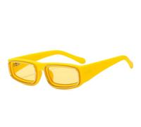 MUTYNE Occhiali da sole rettangolari moda Donna Vintage Giallo Arancione Eyewear Uomo Tonalità UV400, giallo giallo, taglia unica