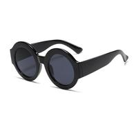 MUTYNE Occhiali da sole rotondi vintage Donna Uomo Occhiali da sole retrò bicolore sexy Occhiali da sole punk femminili Occhiali UV400, nero, Taglia unica