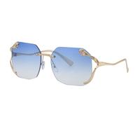 MUTYNE Occhiali da sole senza montatura per donna e uomo, design con aste in metallo, protezione solare UV400 per la guida all'aperto (C5)