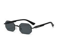 MUTYNE Occhiali da sole vintage ellittici da donna e da uomo, occhiali da sole poligonali ovali (2)