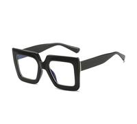 MUTYNE Occhiali da vista da donna con montatura per occhiali da uomo Trendy Dual Ccolor Occhiali da vista per computer con montatura grande quadrata trasparente, nero brillante