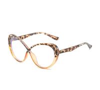 MUTYNE Occhiali ellittici oversize con montatura per occhiali da donna Cat Eye con montatura per occhiali da donna con montatura grande per donna, giallo leone, taglia unica