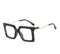 MUTYNE Occhiali quadrati chiari alla moda per le donne Occhiali da vista con lenti trasparenti da donna retrò Occhiali di tendenza, 1, taglia unica