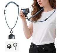 muuee Cinghia da collo per DJI Osmo Action 5 Pro/4/3, Pocket 3, Insta360 Ace Pro, cordino da collo anti-goccia con vite da 1/4" e bullone a occhiello M5 per GoPro, Insta360 X5/X4, selfie stick