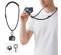 muuee Cinghia da collo per DJI Osmo Action 5 Pro/4/3, Pocket 3, Insta360 Ace Pro, cordino da collo anti-goccia con vite da 1/4" e bullone a occhiello M5 per GoPro, Insta360 X5/X4, selfie stick