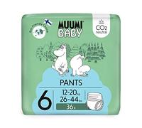 Muumi Baby Eco Pannolini a mutandina Taglia 6, 12-20 kg, 36 pannolini Premium a mutandina per Pelli Sensibili