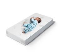 MUUN - Materasso Lettino Neonato, Next2Me -MISURA: 50x83 cm- Alto 8 cm, Antisoffoco con Aloe Vera, Materasso Culla o per Lettino da Campeggio, Traspirante Non Sfoderabile, Modello MINI BEBÈ