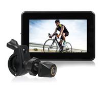 Muuookka Specchietto per Manubrio Bici con Schermo da 4,3", Telecamera Posteriore per Bicicletta 1080P, Visione Notturna e Funzionalità Angolo Ampio di 110°.