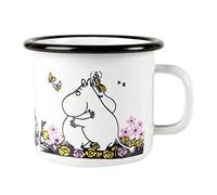 Muurla - Tazza smaltata Moomin Hug Love, 25 cl, colore: Bianco