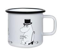 Moomin - Tazza smaltata Moominpappa, stile retrò, 0,37 l, colore: Grigio