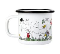Muurla Tazza smaltata piccola Moomin Happy Family in bianco, 15 cl, 15 ml