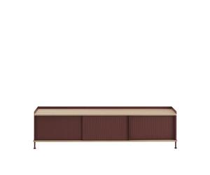 Muuto Enfold Tavolino 186x45 Rovere/Rosso Profondo