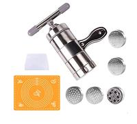 MUUZONING Portatile Macchina per Pasta Fresca Acciaio Inox Tagliapasta Tagliatelle Macchina Spremiapatate Verdure Frutta Apparecchio per Pasta Prepara Perfetto Spaghetti o Fettuccine(5 x Tagliapata)#1