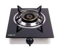 Muvip Bruciatori secondari per barbecue e affumicatori della marca Modello Cucina a Gas Inox 1 Fuoco - Vetro Temperato - Accensione Piezoelettrica - Bruciatore in ghisa rimovibile