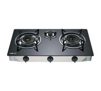 Muvip Bruciatori secondari per barbecue e affumicatori della marca Modello Cucina a Gas Inox 3 Fuochi - Vetro Temperato - Accensione Piezoelettrica - Bruciatore in ghisa rimovibile