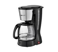 MUVIP Caffettiera filtro elettrico, 800 W, funzione antigoccia, filtro pieghevole permanente, indicatore del livello dell'acqua, contenitore trasparente, capacità per 12 tazze