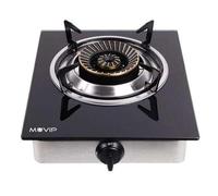 Muvip Bruciatori secondari per barbecue e affumicatori della marca Modello Cucina a Gas Inox 1 Fuoco - Vetro Temperato - Accensione Piezoelettrica - Bruciatore in ghisa rimovibile