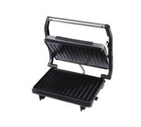 Muvip Grill Sandwich Maker 750W in Acciaio Inox - Piastra Superiore Inclinabile - Pressione Uniforme - Impugnatura Cold Touch