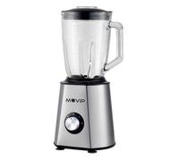 Muvip Tazza in Vetro per Frullatore Inossidabile 1500W 1,5 Litri