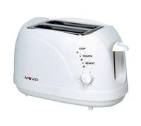 Muvip Pan Taster 750W - Capacità per 2 fette - 6 tempi di tostatura - riscaldamento, scongelamento e riscaldamento - arresto a