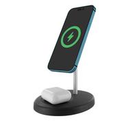 Muvit for change APH-WC109 Caricatore 2 in 1 Magsafe+ Supporto per orologio/Airpod Nero