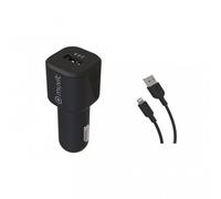 Muvit for Change Pack Caricabatteria da Auto USB 2.4A 12W + Cavo Lightning 2.4A 1.2m Nero