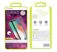 MUVIT Pellicola Protettiva in Vetro temperato Curvo, Cornice Nera per iPhone 11 PRO Max/XS Max