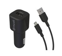 Muvit per il pacchetto caricabatterie da auto Change 12W + cavo micro Usb da 1,2 m nero - Nouvo