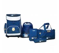 MUWO "Lil Officer" Bambini Zaino Set 5 pezzi. blu Taglia:taglia unica
