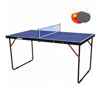 MUWO Mini tavolo da ping pong pieghevole per interni 137 x 76 cm blu blu Taglia:taglia unica