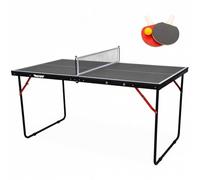 MUWO Mini tavolo da ping pong pieghevole per interni 137 x 76 cm nero nero Taglia:taglia unica