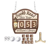 Muwugui Libri Letti Quest'Anno | Decor Per Biblioteca,Insegna Tracciatore Per Contare Le Letture - Per Biblioteca, Libreria, Scrivania, Angolo, Lettori, Insegnanti, Donne, Bibliotecari