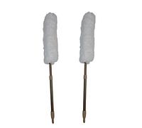 Muxel - Piumino per spolverare, in microfibra, con manico telescopico, stabile, con testa pieghevole rimovibile