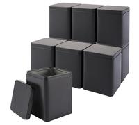 MUXHEL 10 barattoli classici per tè sfuso, in metallo per 90 g, per tè sfuso, 8 x 8 x 11 cm, ideale anche come contenitore per farina, riso o biscotti