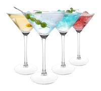MUXHEL Martini Set di 4 bicchieri da martino, 250 ml, bicchieri da martini, bicchieri cosmopolitan, bicchieri Martini, bicchieri da festa, per casa, feste e Co