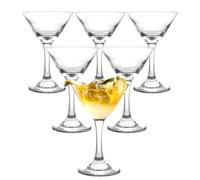 MUXHEL Martini Set di 6 bicchieri da martino, 120 ml, bicchieri da martini, bicchieri cosmopolitan, bicchieri Martini, bicchieri da festa, per casa, feste e Co