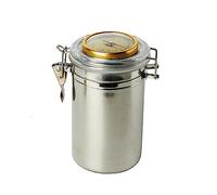 MUXIANG Contenitore ermetico CG0012 per tabacco, caramelle, burro, chicchi di caffè, in acciaio inox, ermetico