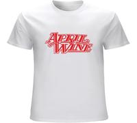 MUXIAOQI April Wine Men's T Shirt Unisex Tee Graphic Short Sleeve Tops White L