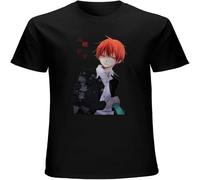 MUXIAOQI Assassination Classroom Karma Men's T Shirt Unisex Tee Short Sleeve Tops Black S