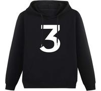 MUXIAOQI Chance The Rapper Number 3 Coloring Book Hoody Unisex Ptinted Hoodies Long Sleeve Men's Hooded with Pocket Black XL