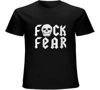 MUXIAOQI Fock Fear Men's T Shirt Unisex Tee Black XL