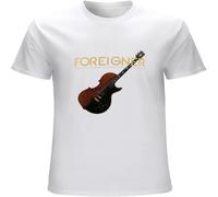 MUXIAOQI Foreigner Men's T Shirt Unisex Fit Casual Graphic Short Sleeve Tops White L