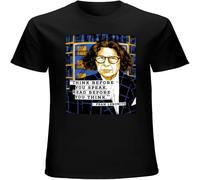 MUXIAOQI Fran Lebowitz Think Before You Speak Men's T Shirt Unisex Short Sleeve Tops Black XL